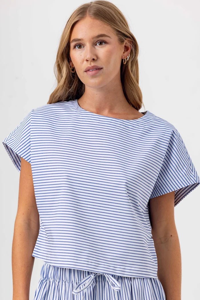 Stripe Esme Top - Navy - Elle Maxine