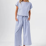 Stripe Esme Top - Navy - Elle Maxine