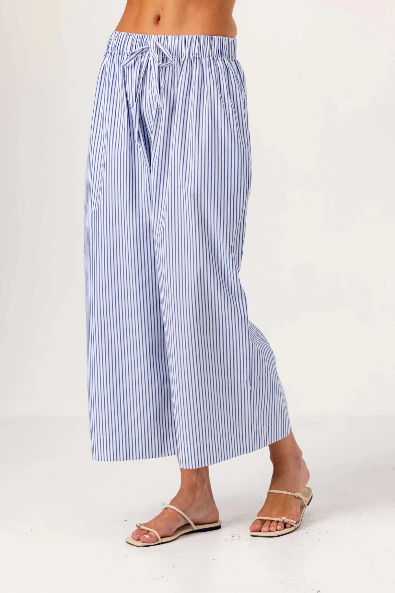 Stripe Maya Pants - Navy - Elle Maxine