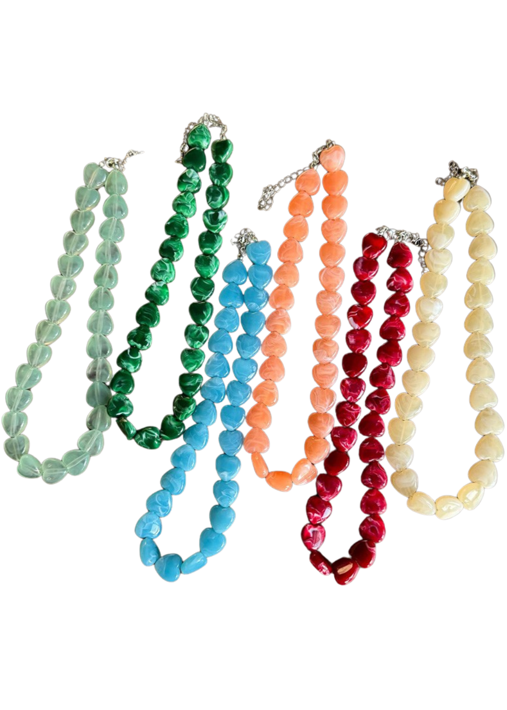 Summer Love Heart Beaded Necklace - Elle Maxine