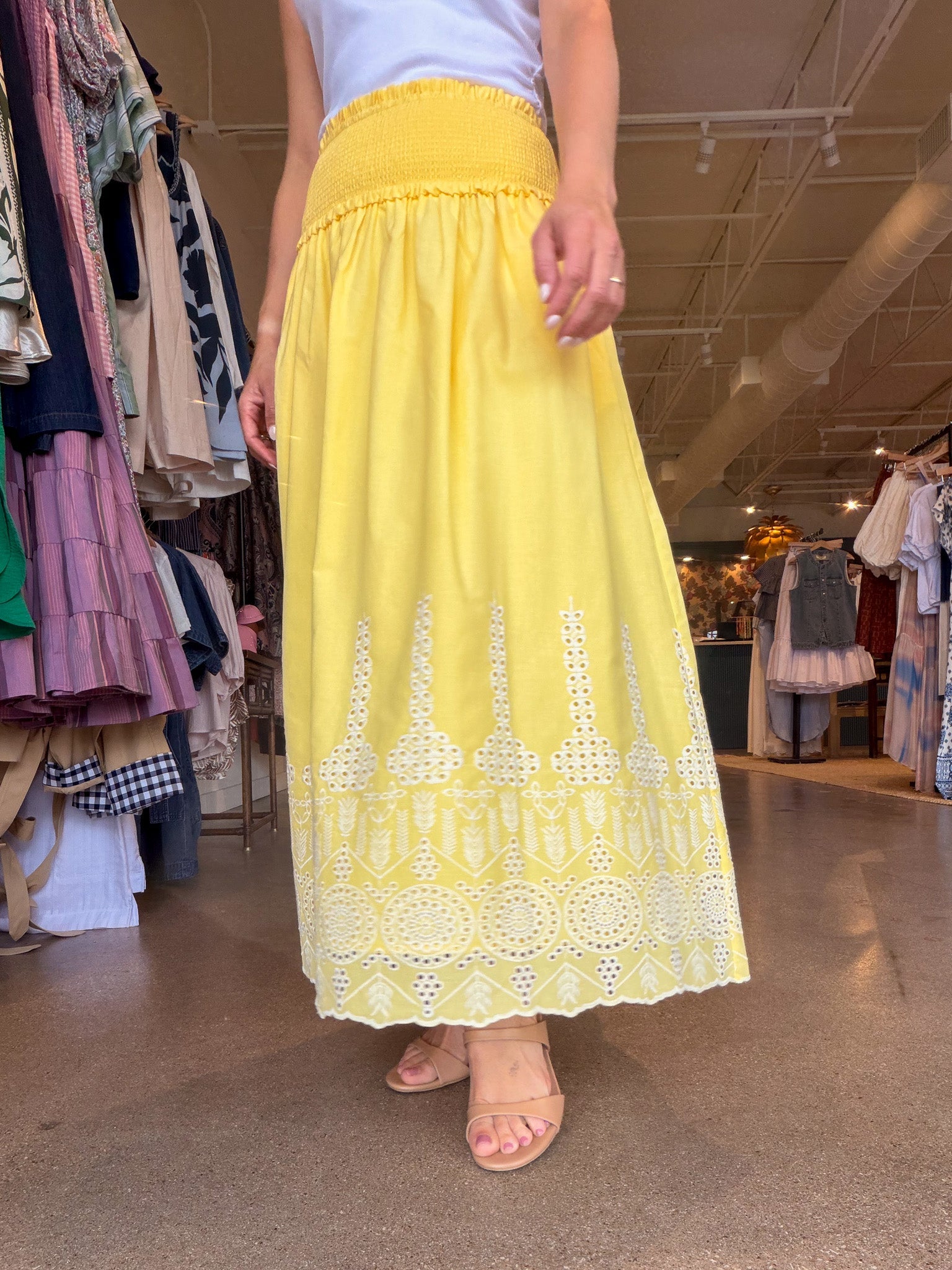 Summer Solstice Eyelet Skirt - Elle Maxine