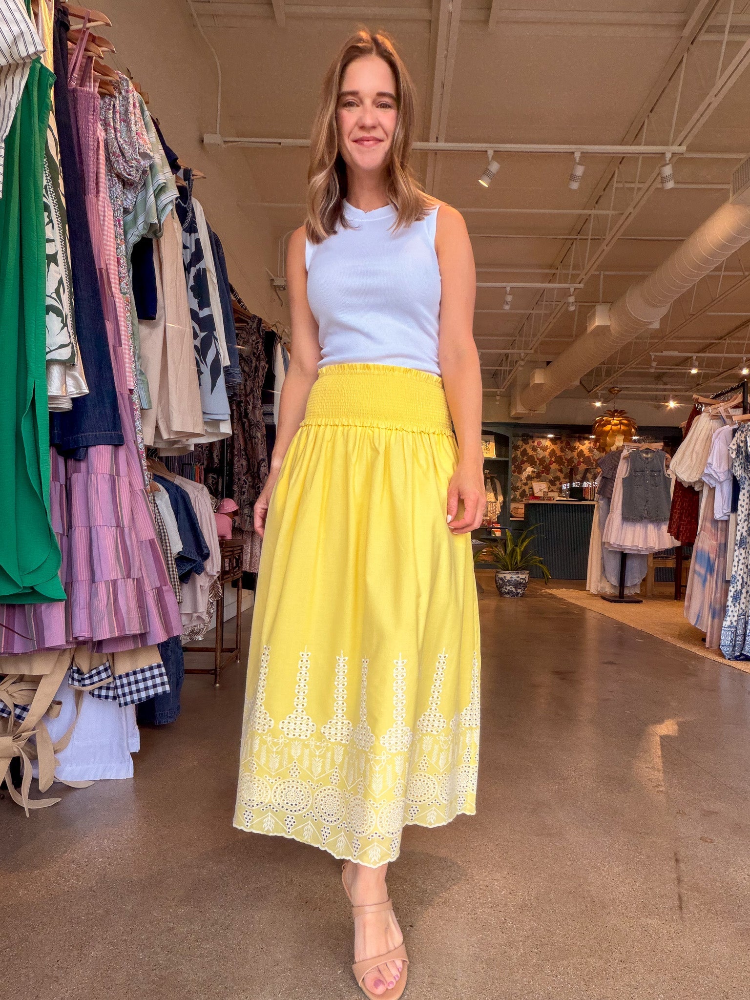 Summer Solstice Eyelet Skirt - Elle Maxine
