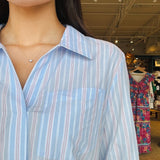 Sumter Dress - Blue Rose Stripe - Elle Maxine