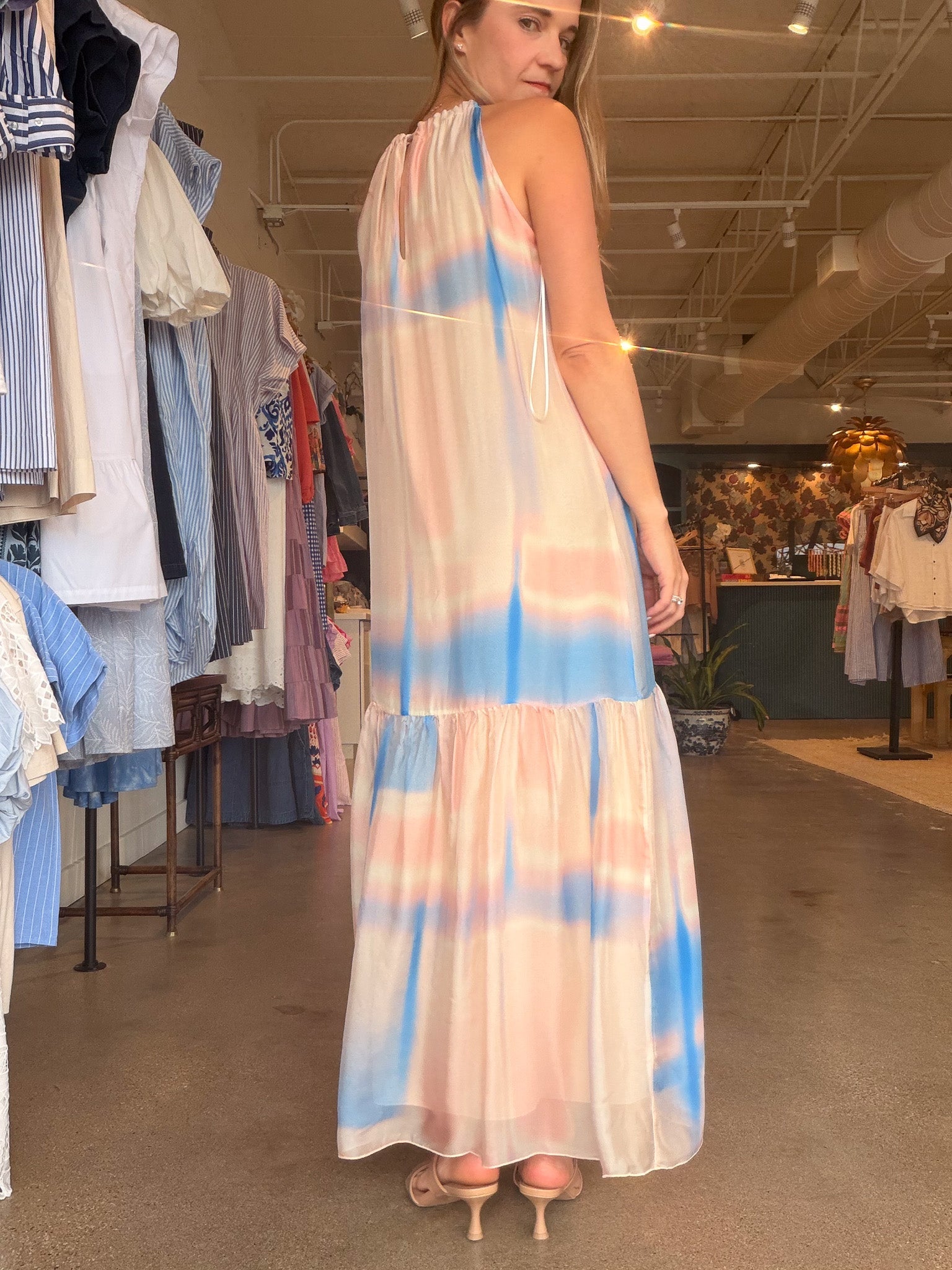 Sunrise Halter Maxi Dress - Elle Maxine