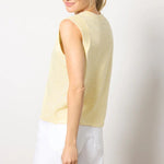 Sunwashed Slub Tank - Sunshine - Elle Maxine