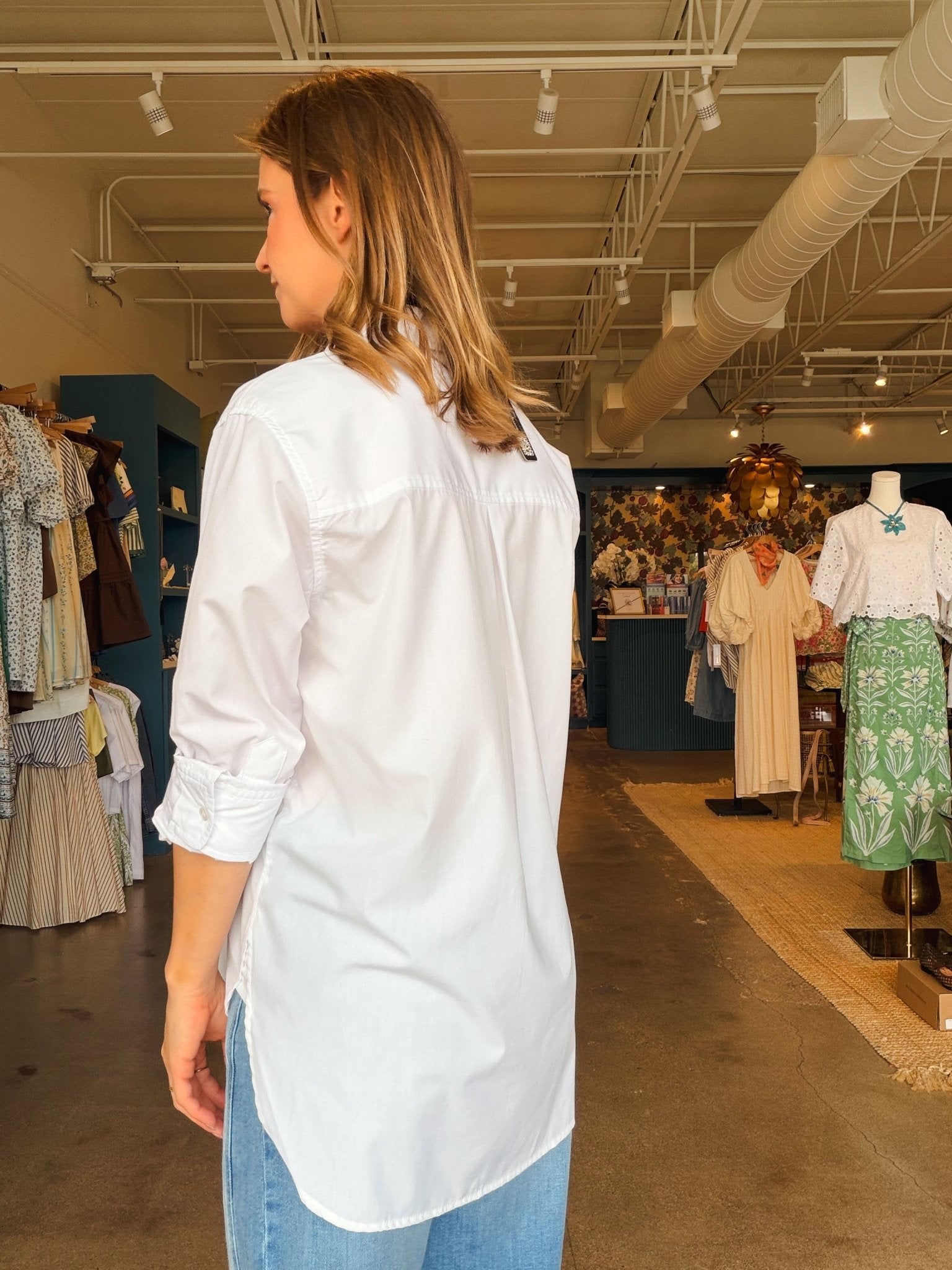 Suri Button Down Top - White - Elle Maxine