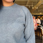 Sutton Crew Sweater - Blue - Elle Maxine