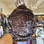 Sutton Fur Jacket - Leopard - Elle Maxine