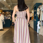 Talia Smocked Stripe Maxi Dress - Elle Maxine