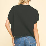 Tate Drop Sleeve Sweater - Black - Elle Maxine