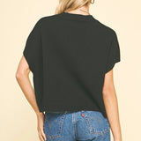 Tate Drop Sleeve Sweater - Black - Elle Maxine