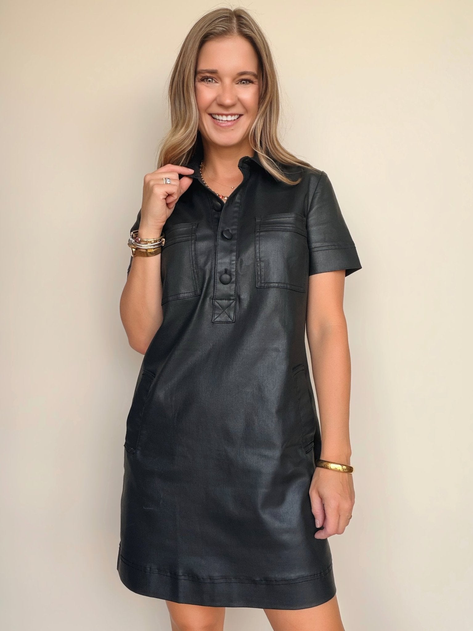 Tatiana Coated Dress - Elle Maxine