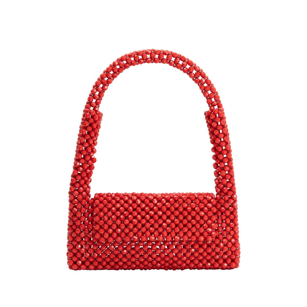 Tawny Coral Beaded Bag - Elle Maxine