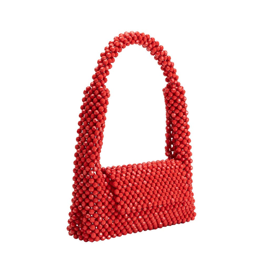 Tawny Coral Beaded Bag - Elle Maxine