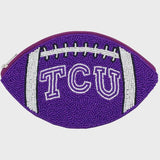 TCU Beaded Pouch - Football - Elle Maxine