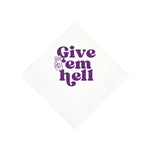 TCU Cocktail Napkins - White - Elle Maxine