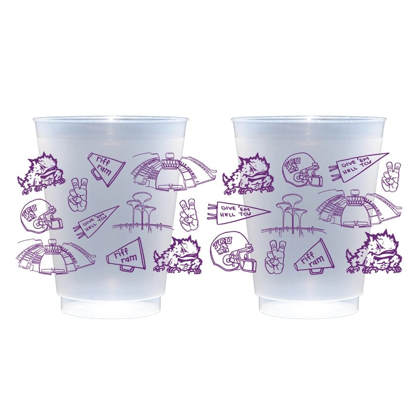 TCU Shatterproof Cups - Set of 8 - Elle Maxine