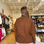 Teddy Cross Front Mock Neck Sweater - Elle Maxine