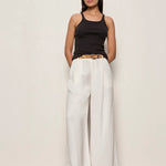 Terrace Linen Pant - Chalk - Elle Maxine