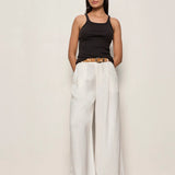 Terrace Linen Pant - Chalk - Elle Maxine
