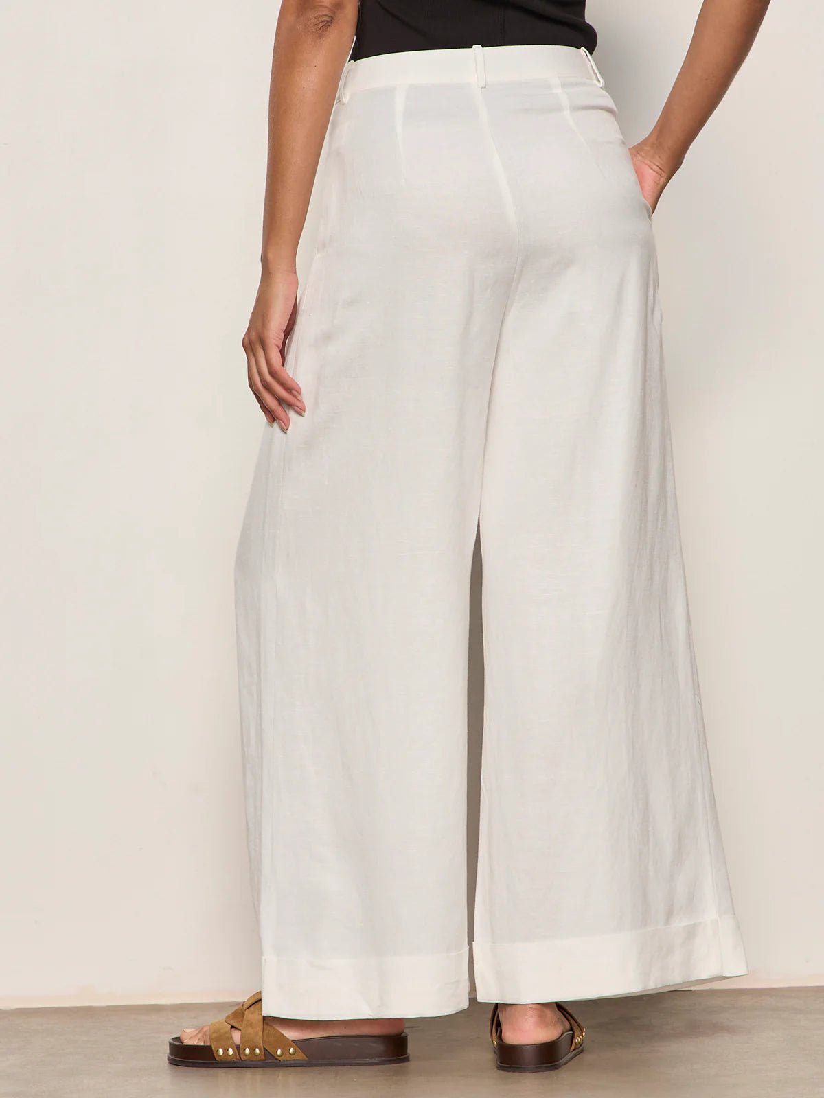 Terrace Linen Pant - Chalk - Elle Maxine