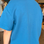 Tess Soft Knit Short Sleeve Top - Blue - Elle Maxine