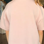 Tess Soft Knit Short Sleeve Top - Pink - Elle Maxine