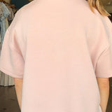 Tess Soft Knit Short Sleeve Top - Pink - Elle Maxine