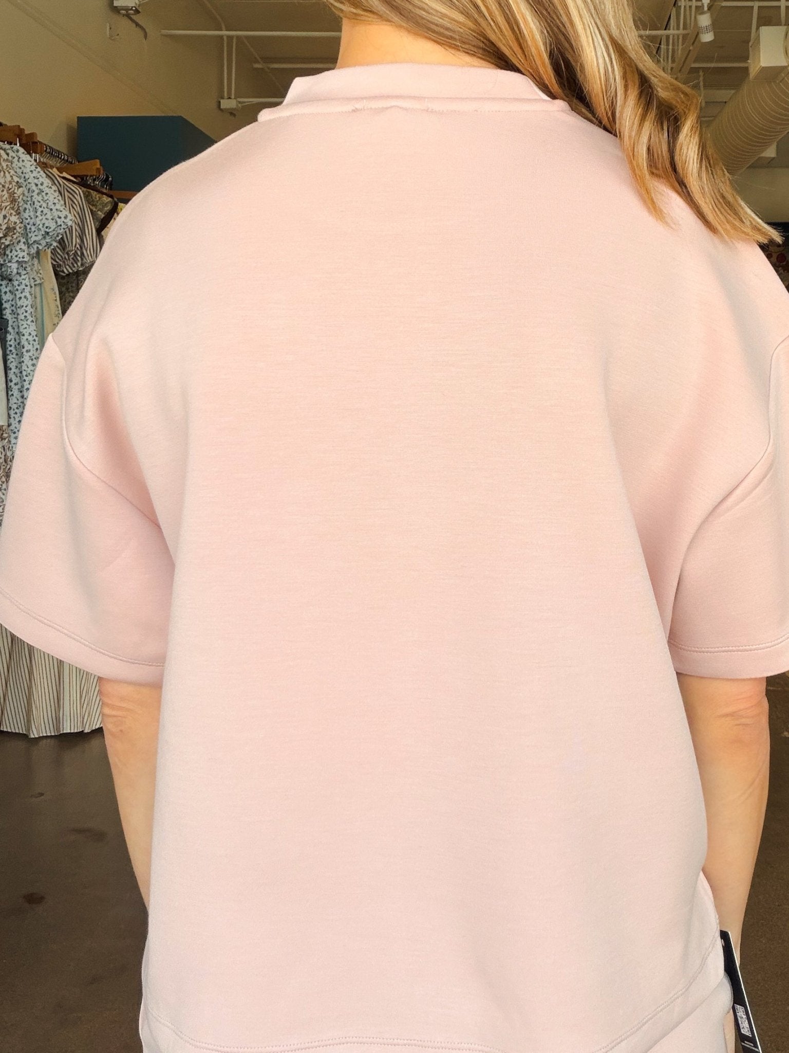 Tess Soft Knit Short Sleeve Top - Pink - Elle Maxine