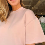 Tess Soft Knit Short Sleeve Top - Pink - Elle Maxine
