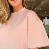 Tess Soft Knit Short Sleeve Top - Pink - Elle Maxine