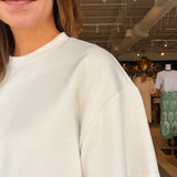 Tess Soft Knit Short Sleeve Top - White - Elle Maxine