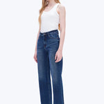 The High Rise Wide Leg - Med Blue - Elle Maxine