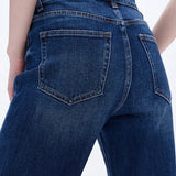 The High Rise Wide Leg - Med Blue - Elle Maxine
