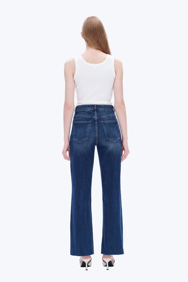 The High Rise Wide Leg - Med Blue - Elle Maxine