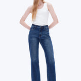 The High Rise Wide Leg - Med Blue - Elle Maxine