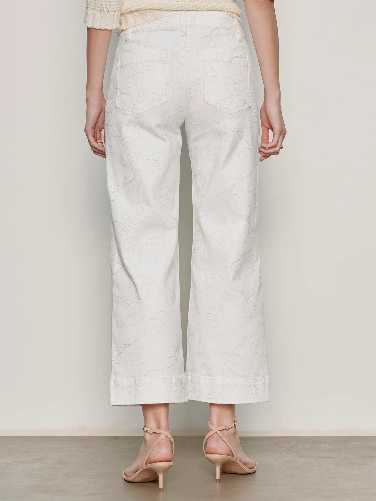 The Marine Crop Pant - Chalk - Elle Maxine