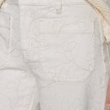 The Marine Crop Pant - Chalk - Elle Maxine