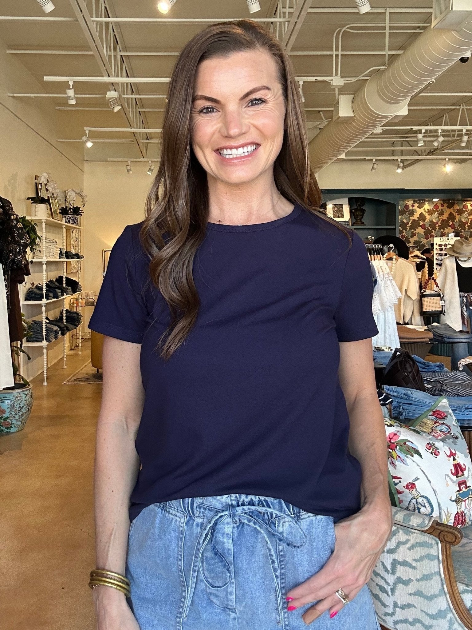 The Perfect Tee - Navy - Elle Maxine