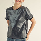 Tiny Sequins Sweater Top - Elle Maxine