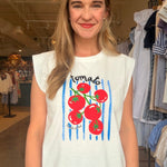 Tomato Graphic Muscle Tee - Elle Maxine