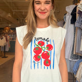 Tomato Graphic Muscle Tee - Elle Maxine