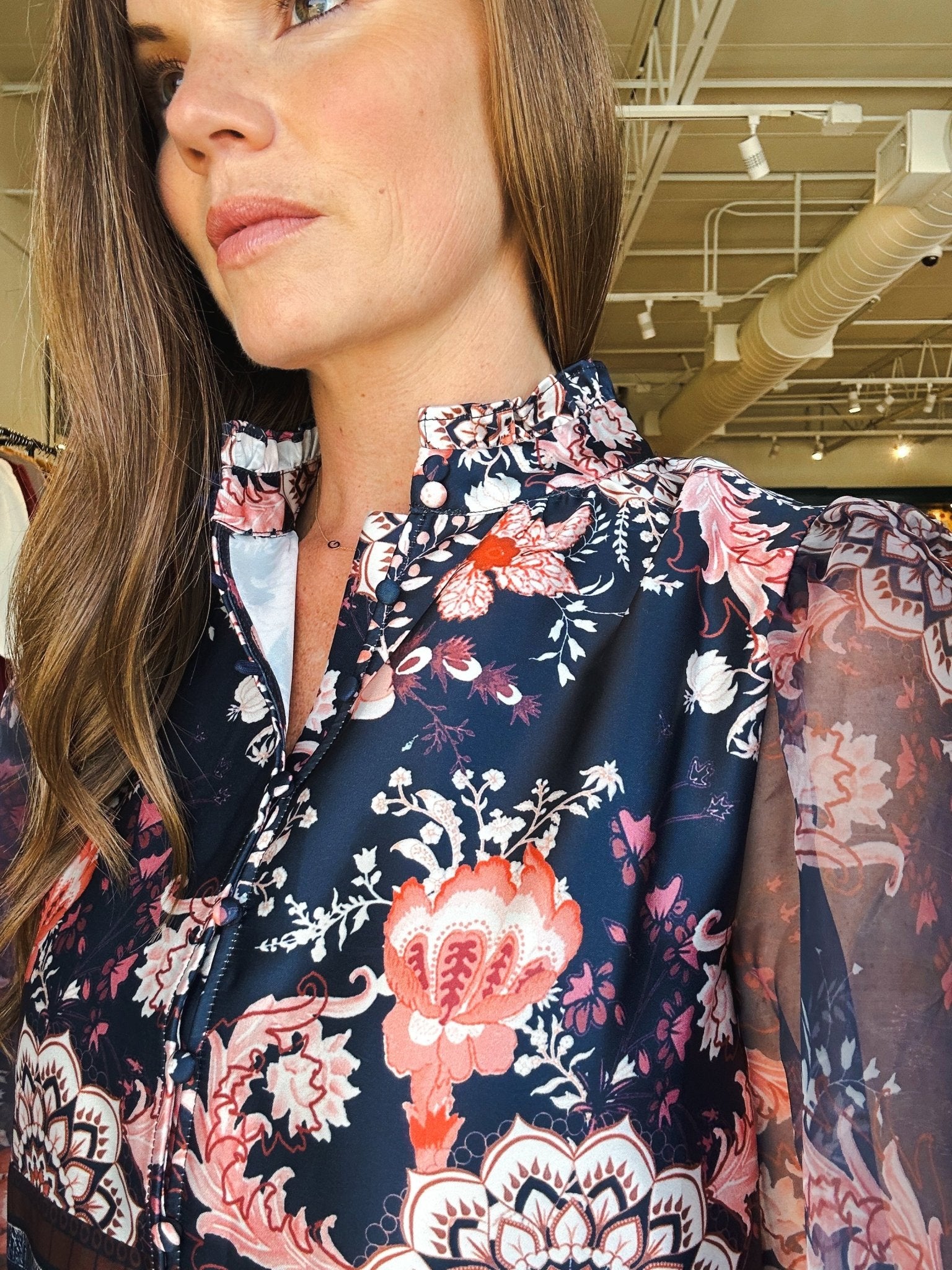 Toni Sheer Sleeve Blouse - Elle Maxine