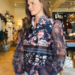 Toni Sheer Sleeve Blouse - Elle Maxine
