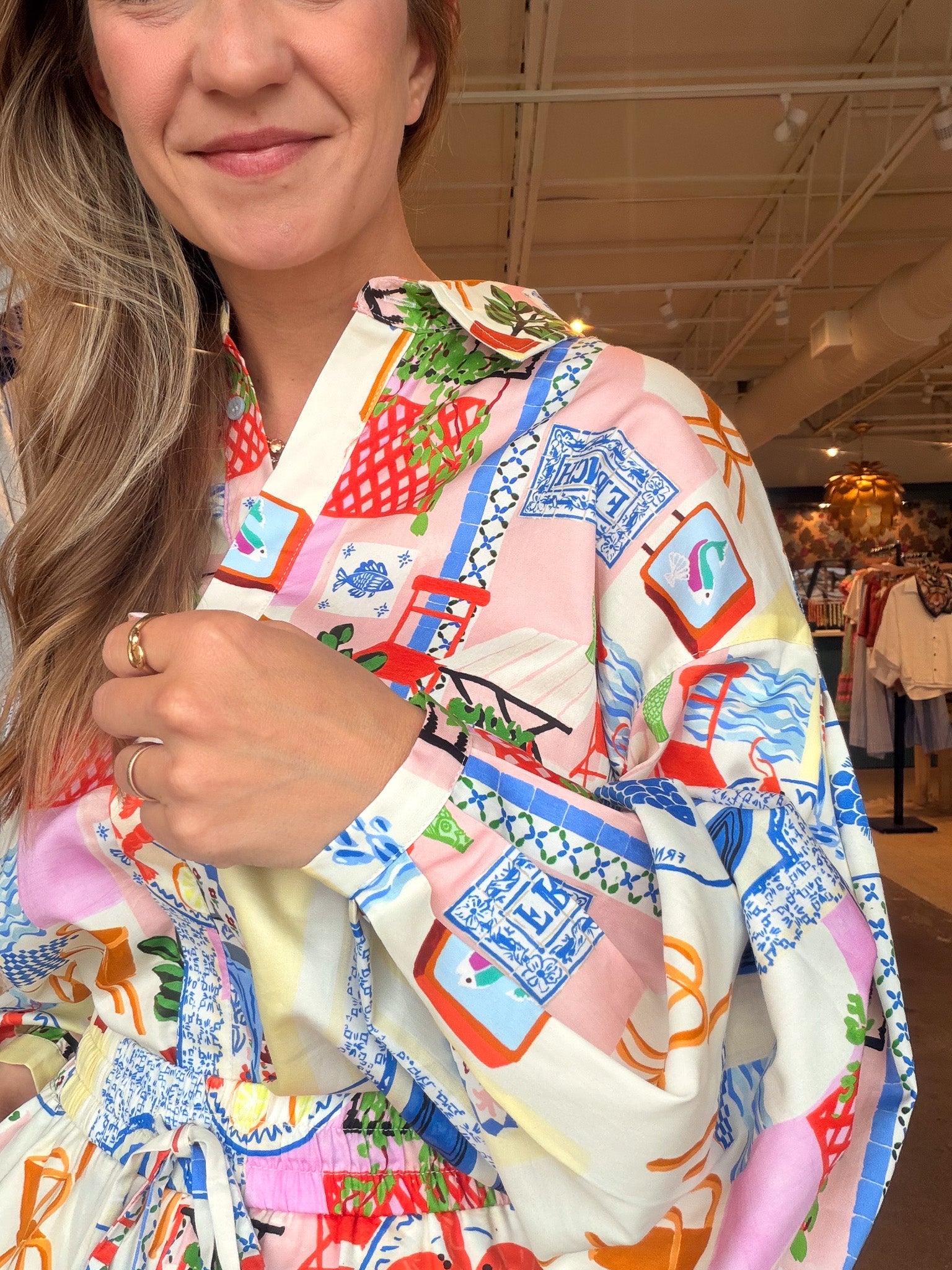 Topaze Blouse - Bord De Leau - Elle Maxine