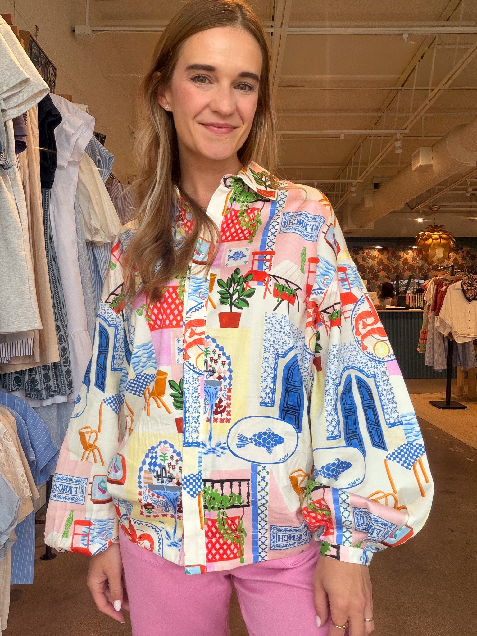 Topaze Blouse - Bord De Leau - Elle Maxine