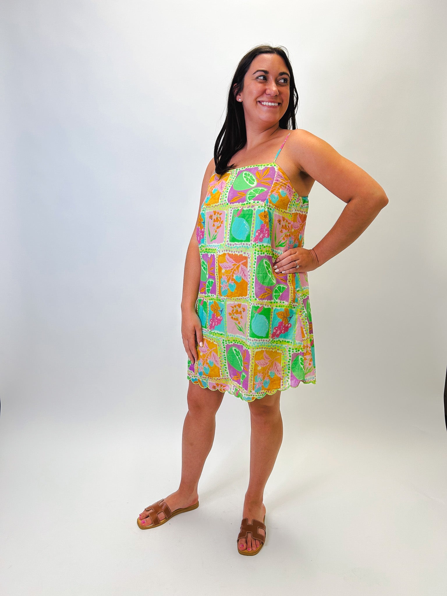 Tropical Mosaic Cami Dress - Elle Maxine
