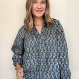 Twilight Bloom Blouse - Elle Maxine