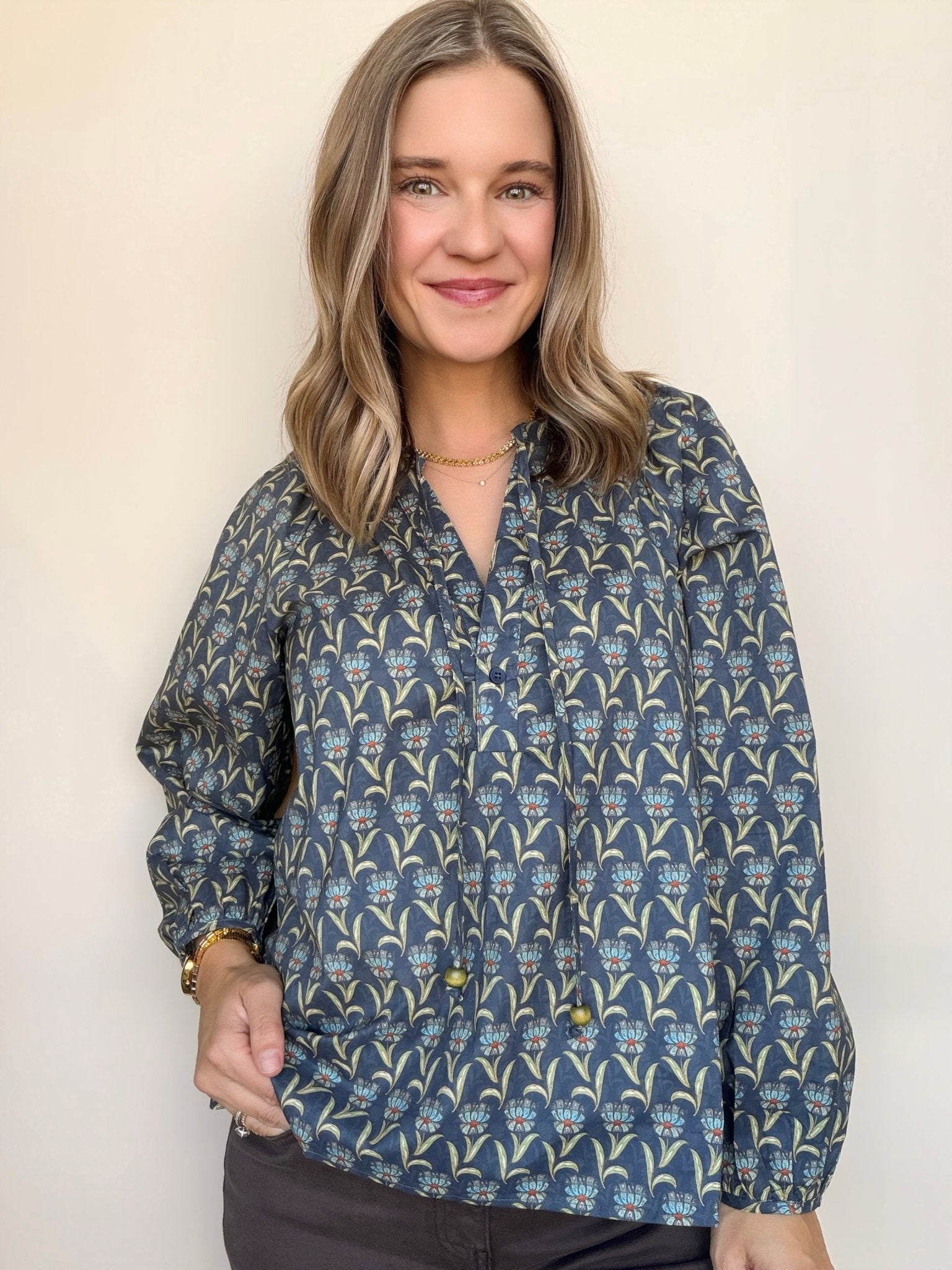 Twilight Bloom Blouse - Elle Maxine