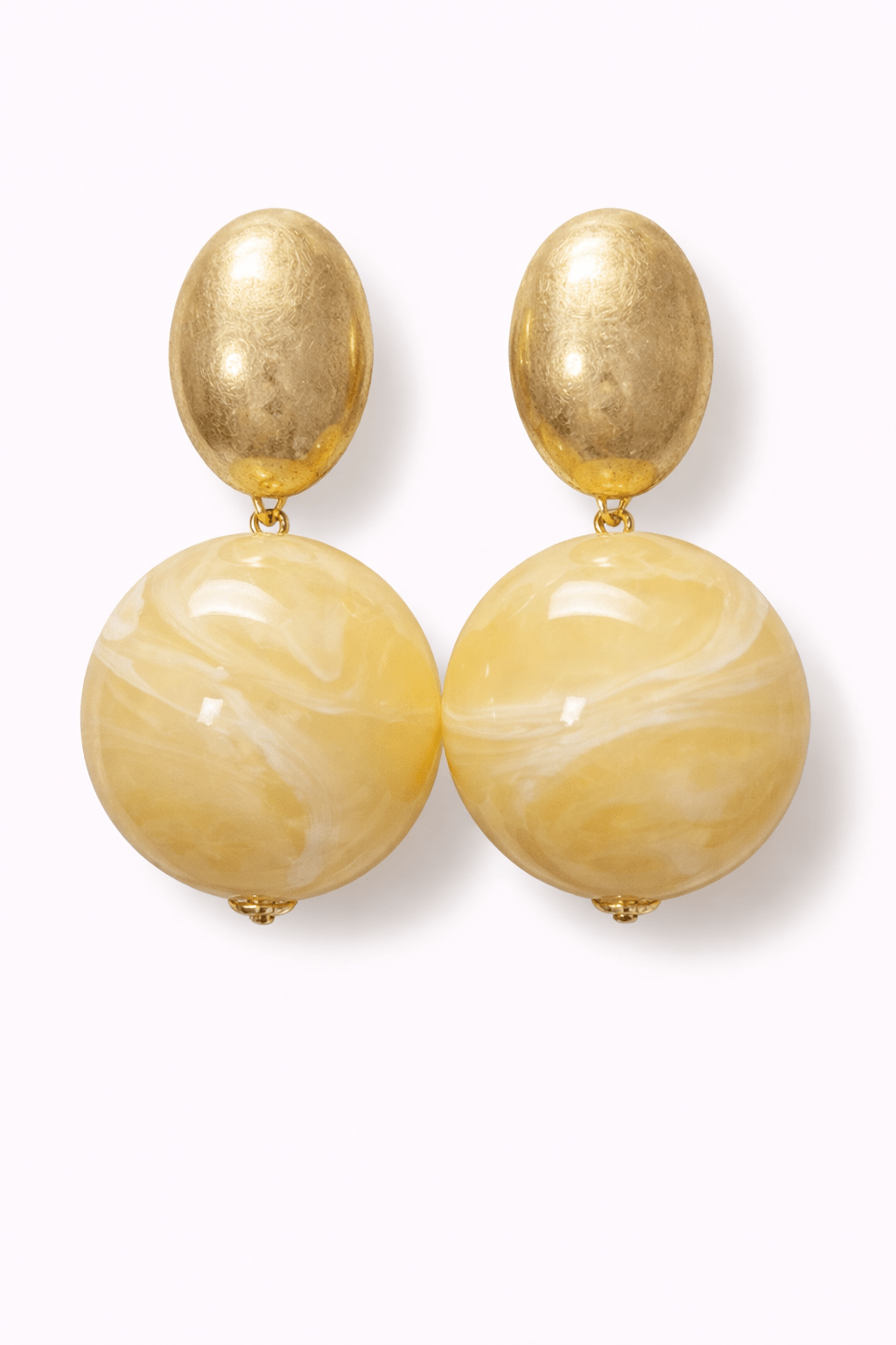 Two - Tone Resin Drop Earrings - Elle Maxine